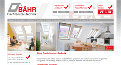 Desktop Screenshot of dachfenster-baehr.de