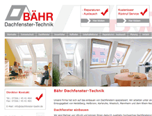 Tablet Screenshot of dachfenster-baehr.de